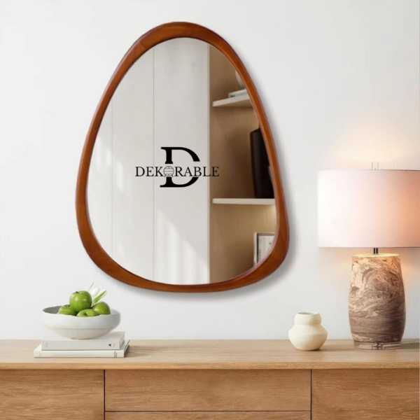 The lamina mirror teakwood