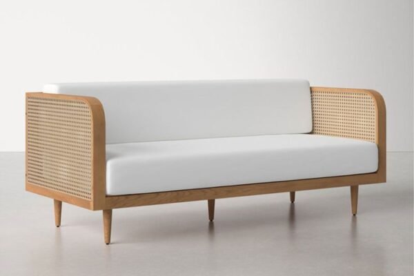 modern rattan sofa teakwood